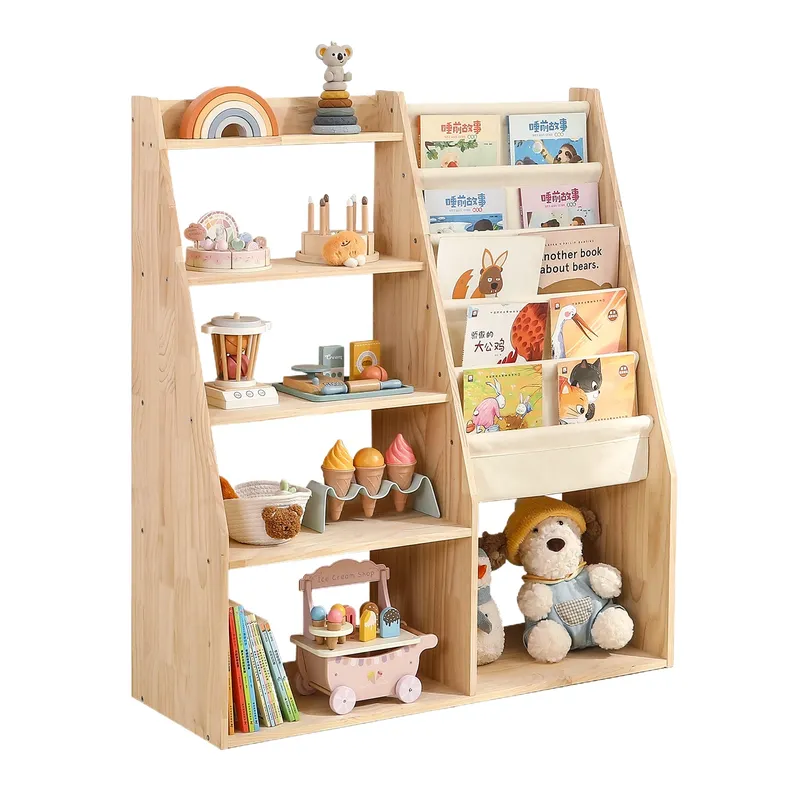 Baby Nursery Bookshelf - Libreria per bambini in legno massello,