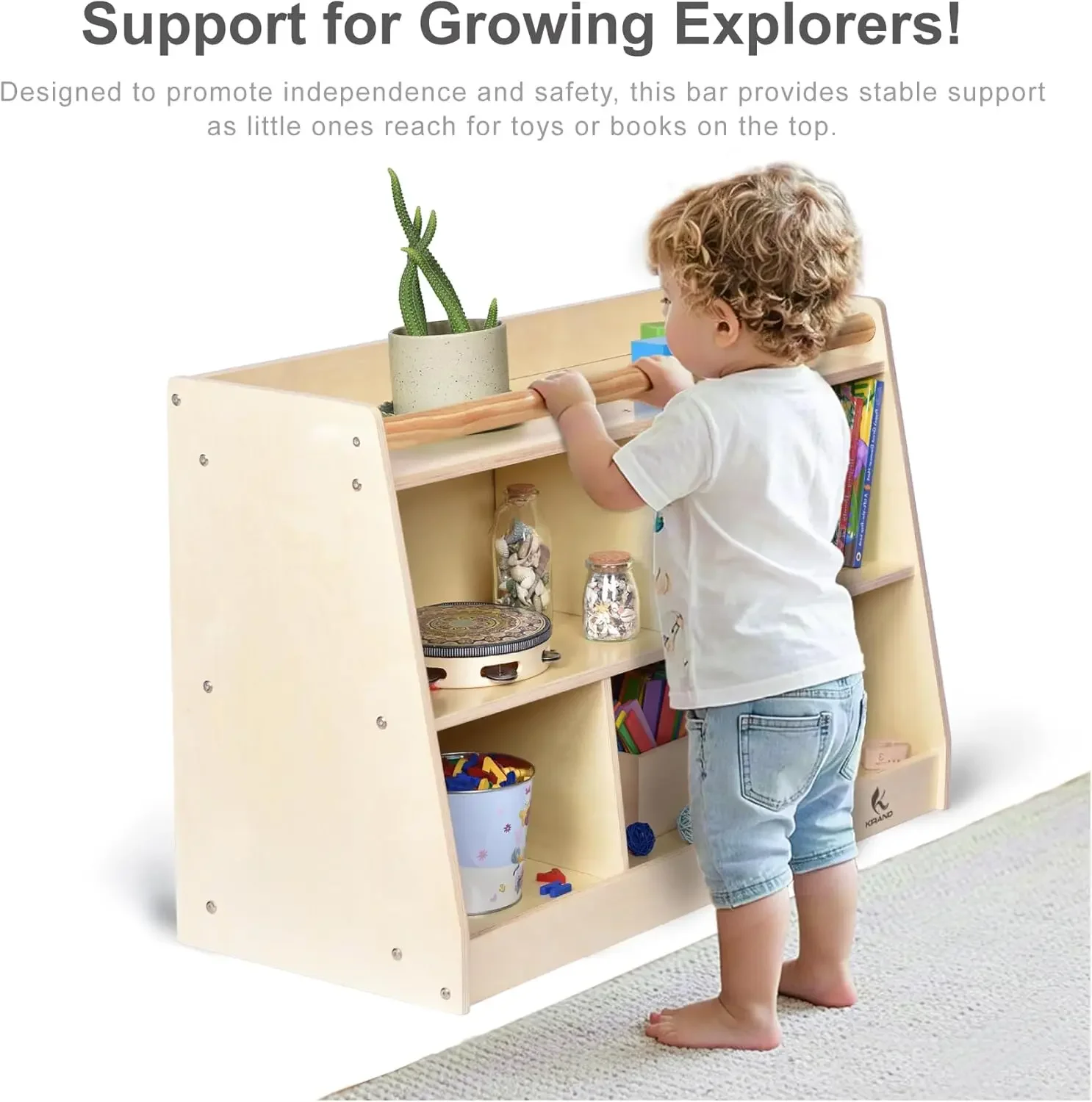Baby Nursery Shelves - Scaffale Montessori per Bambini, Organizzatore con