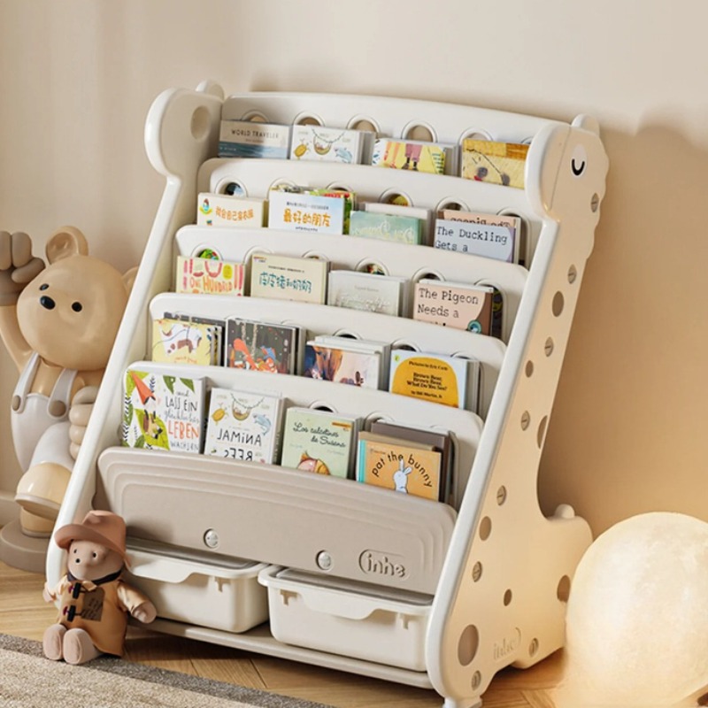 Baby Nursery Bookshelf - Scaffale per bambini in plastica con