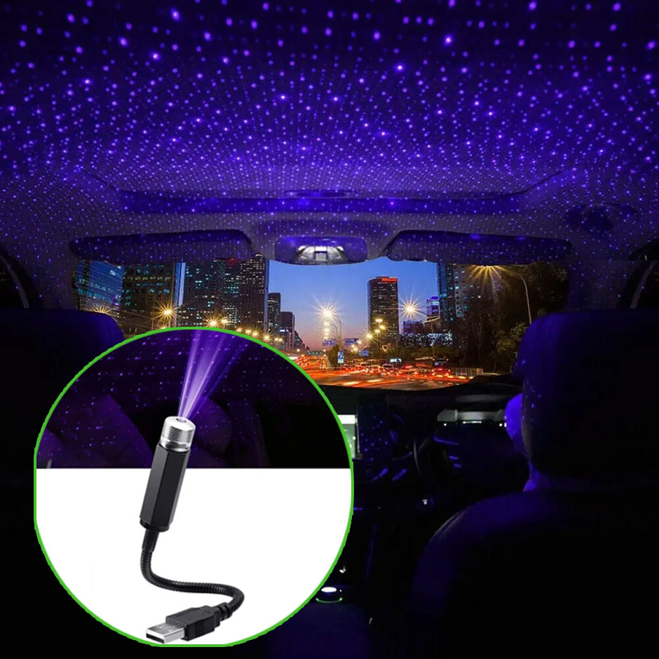 Night Light Projector Stars - Mini Proiettore LED Cielo Stellato per