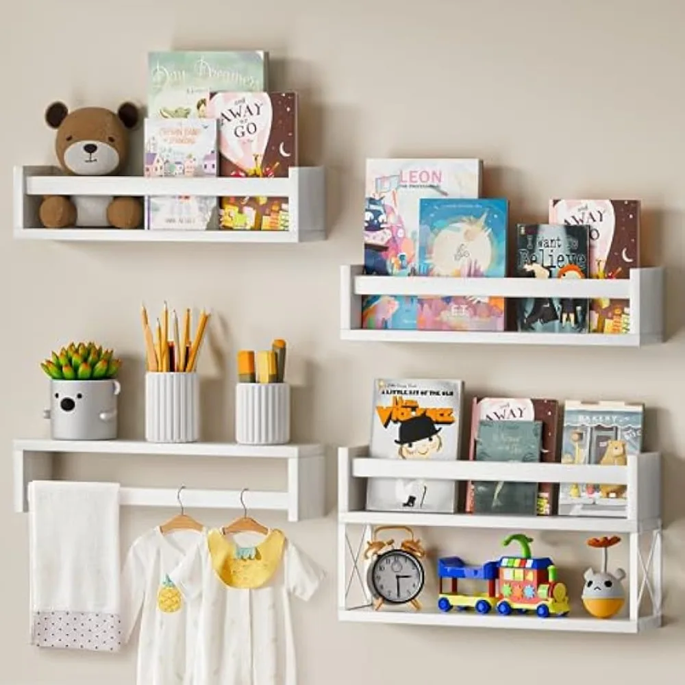 Baby Nursery Bookshelf - QimCoor Scaffali per Libri per Bambini