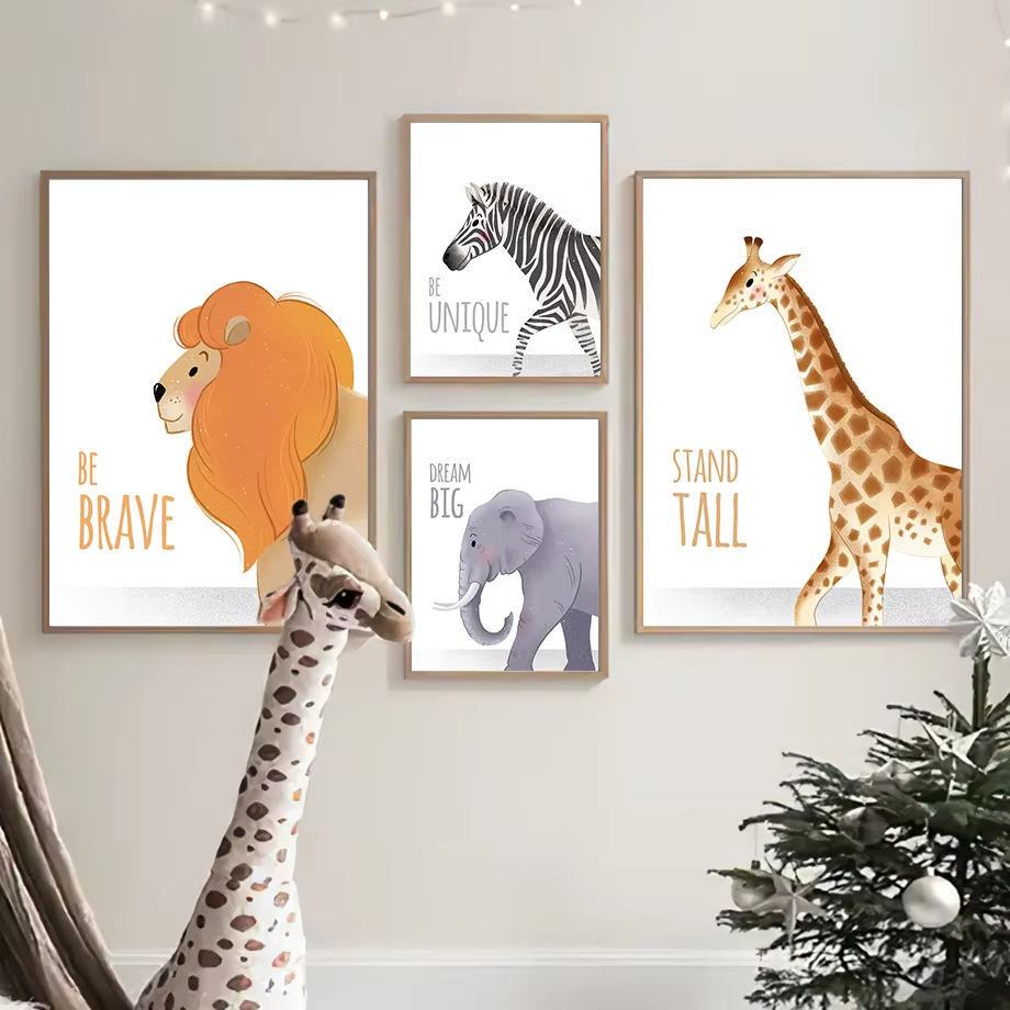 Baby Nursery Giraffe - Citazioni ispiratrici Nursery Wall Art Mural