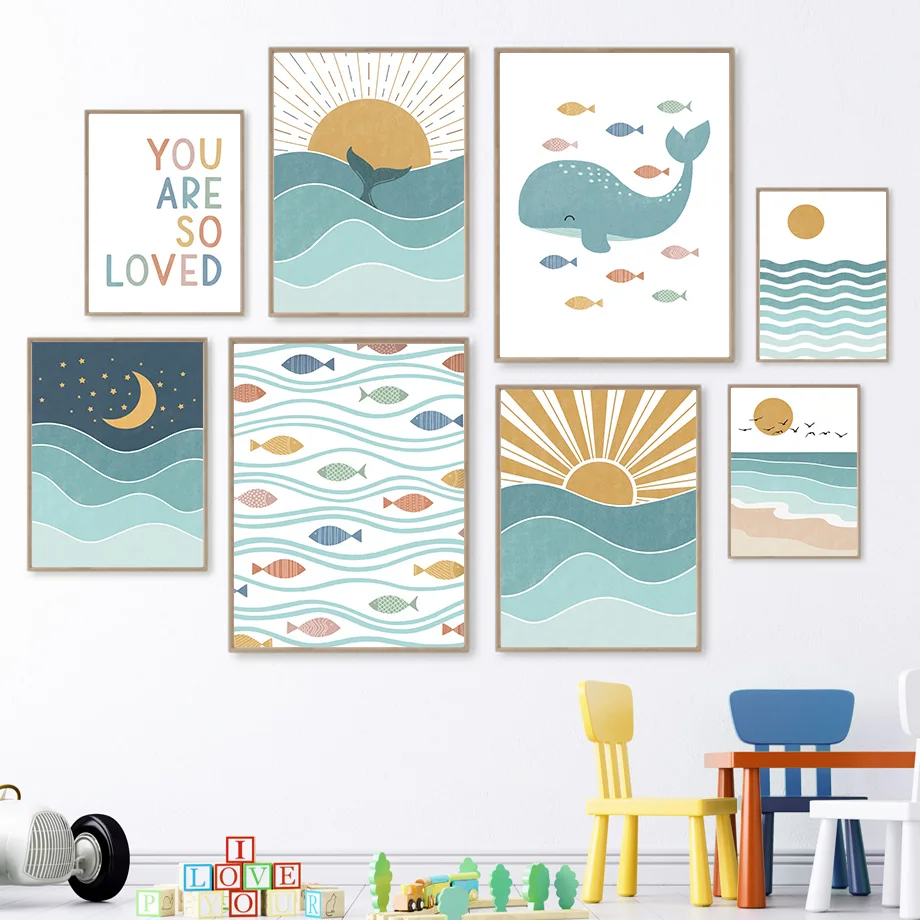 Baby Boy Nursery Quotes - 1 pezzo di quadro su tela