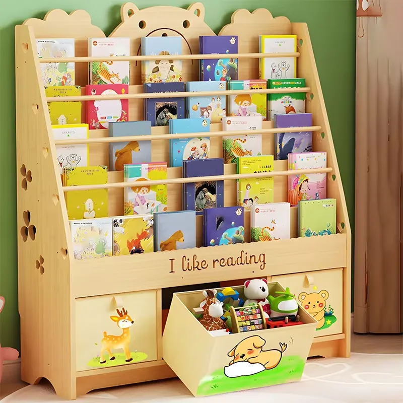 Baby Nursery Bookshelf - Libreria in Legno per Cameretta Bambini,