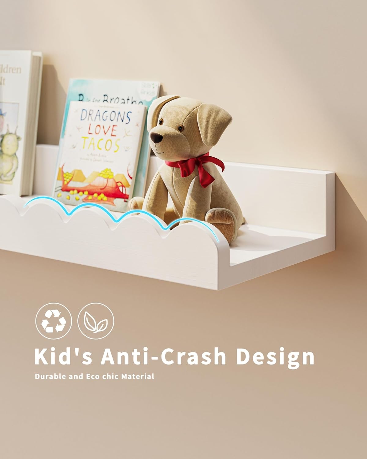Set di 4 mensole galleggianti  - Baby Nursery Bookshelf recensione e prezzo