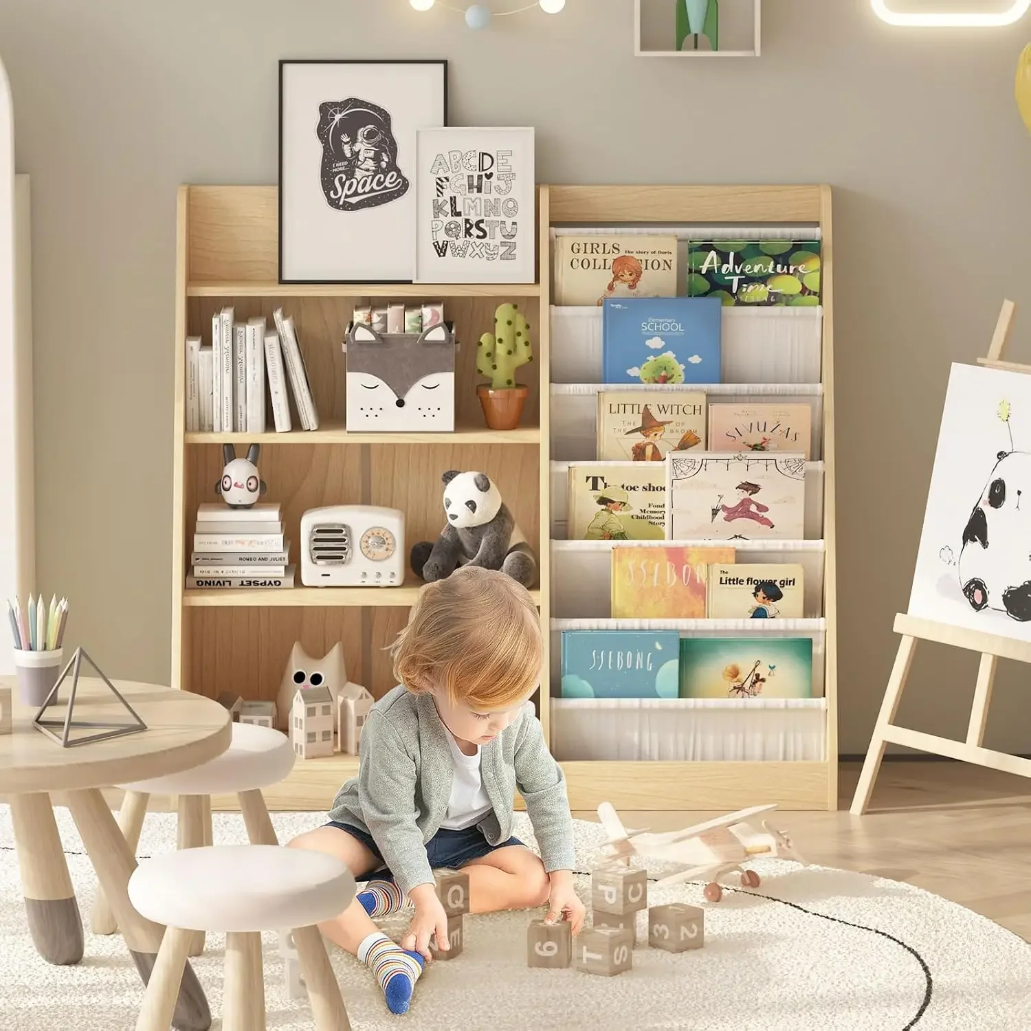 Libreria per bambini a 4 livel - Baby Nursery Bookshelf recensione e prezzo