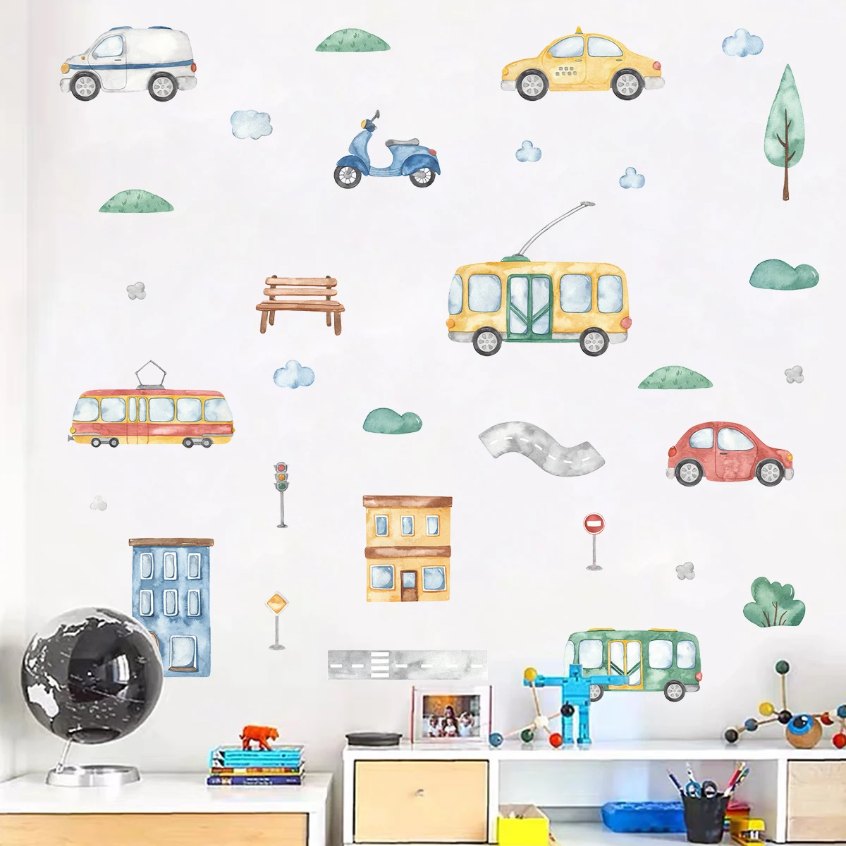Cartoon Tree Bus Adesivi mural - Baby Nursery Tree recensione e prezzo