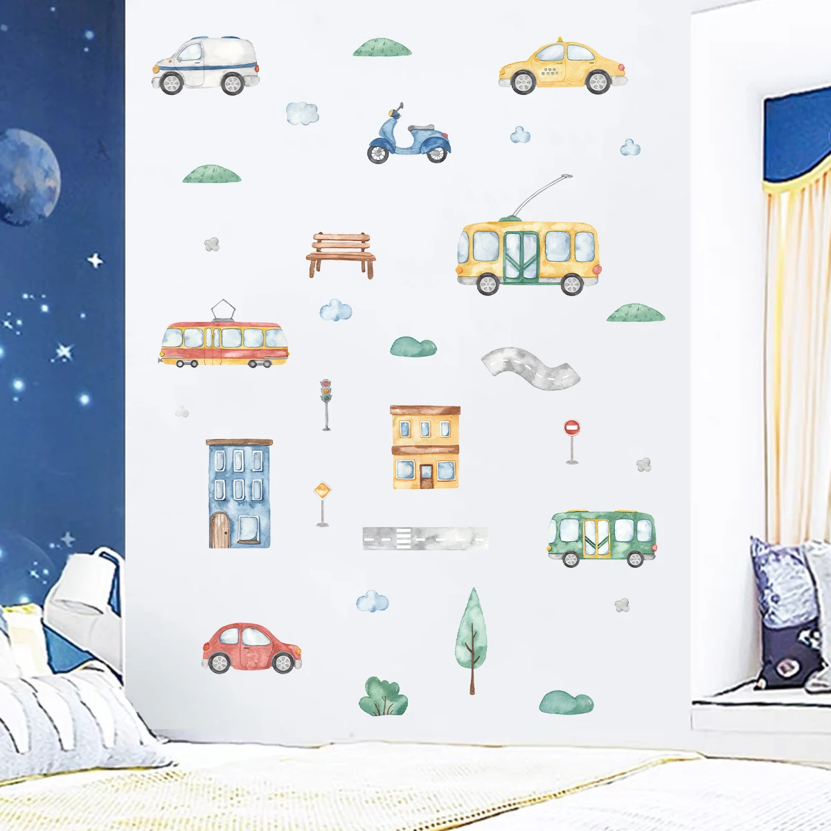 Cartoon Tree Bus Adesivi mural - Baby Nursery Tree recensione e prezzo