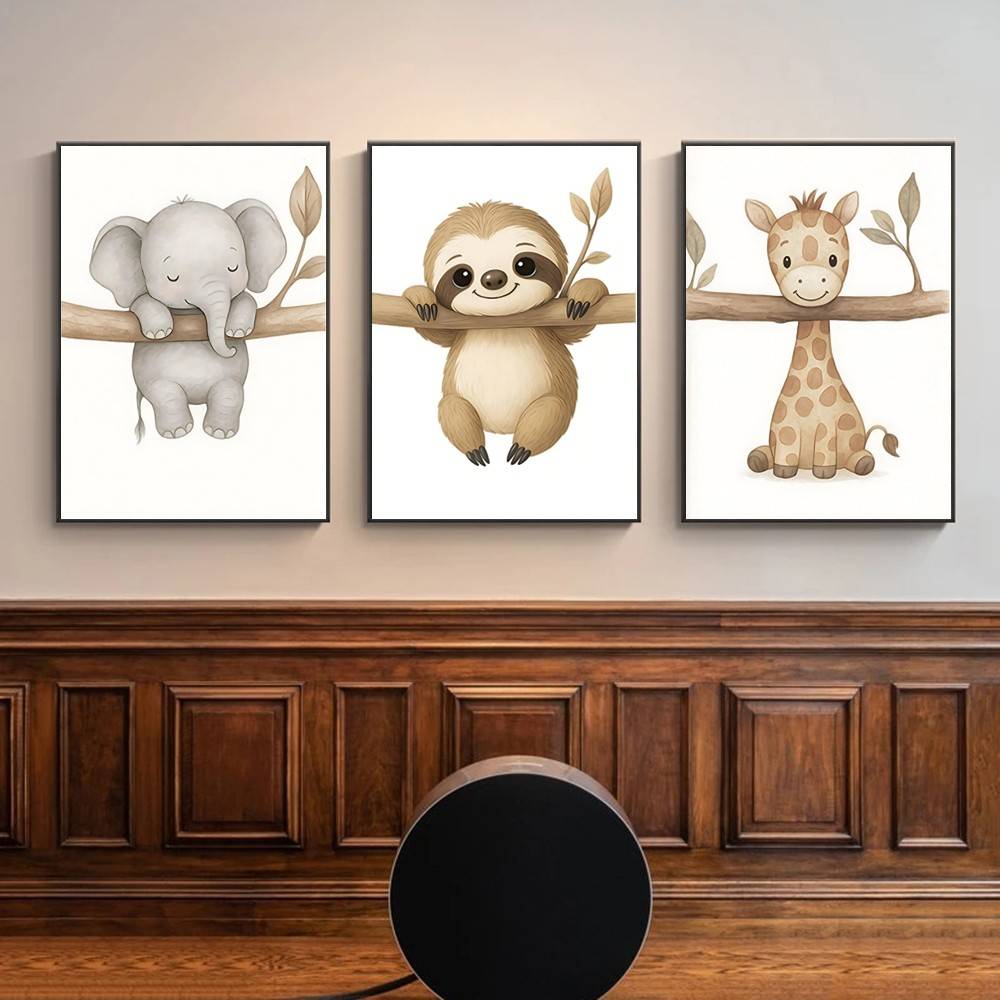 Poster Animali Safari Boho Neu - Baby Nursery Wallpaper Neutral recensione e prezzo
