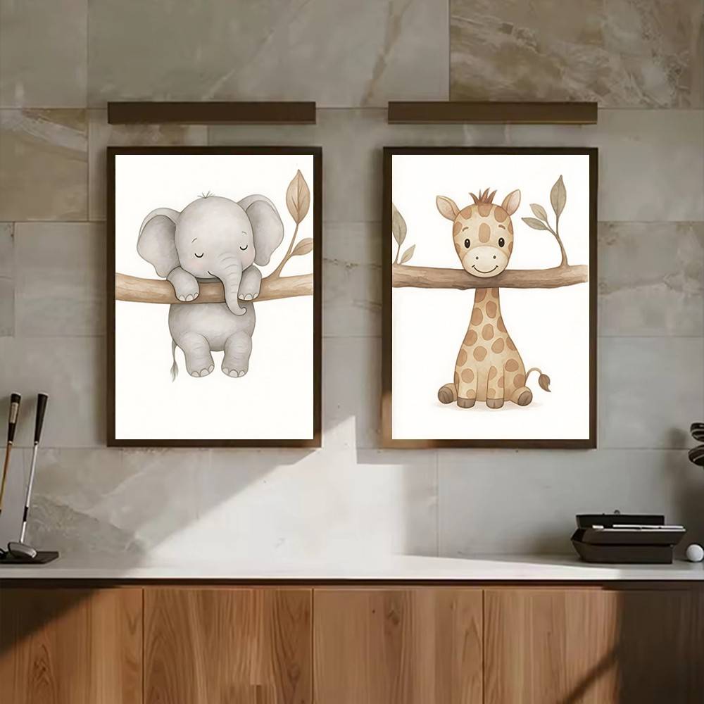 Poster Animali Safari Boho Neu - Baby Nursery Wallpaper Neutral recensione e prezzo