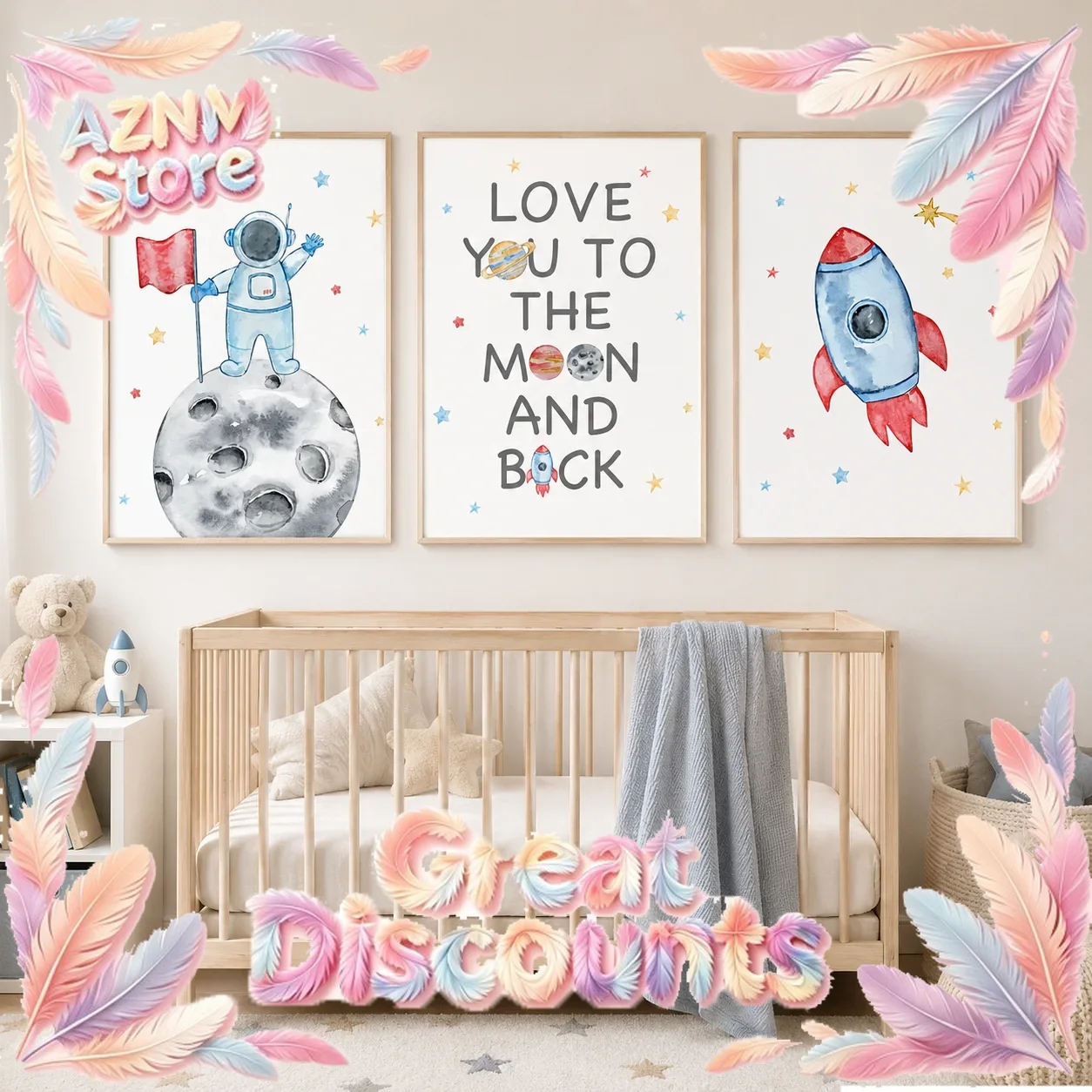 Quadro su Tela con Citazioni d - Baby Boy Nursery Quotes recensione e prezzo