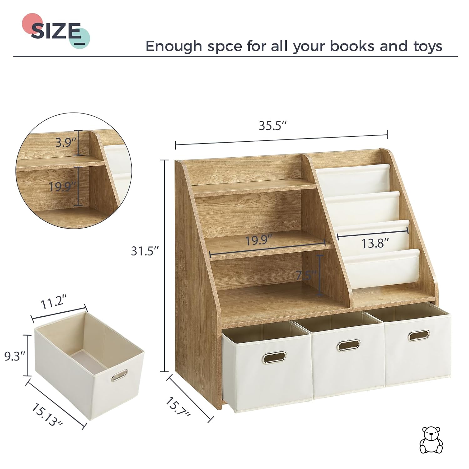 Libreria in Legno Montessori e - Baby Nursery Bookshelf recensione e prezzo