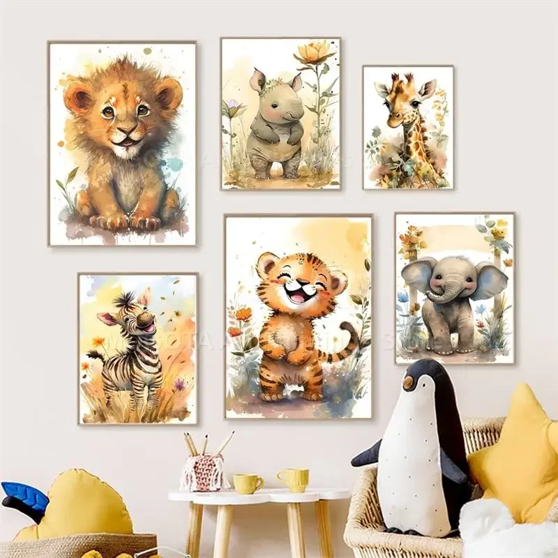 Acquerello Leone Giraffa Tigre - Baby Nursery Giraffe recensione e prezzo