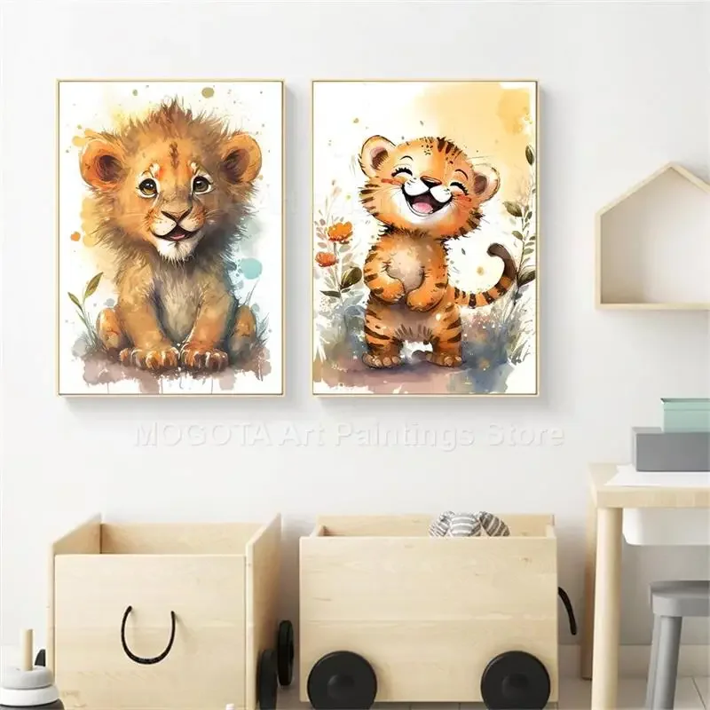 Acquerello Leone Giraffa Tigre - Baby Nursery Giraffe recensione e prezzo