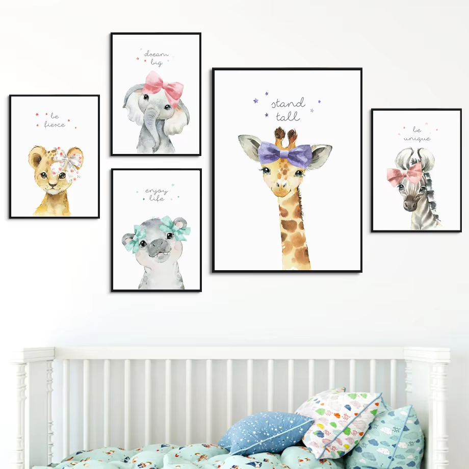 Leone Zebra Giraffa Elefante I - Baby Nursery Giraffe recensione e prezzo