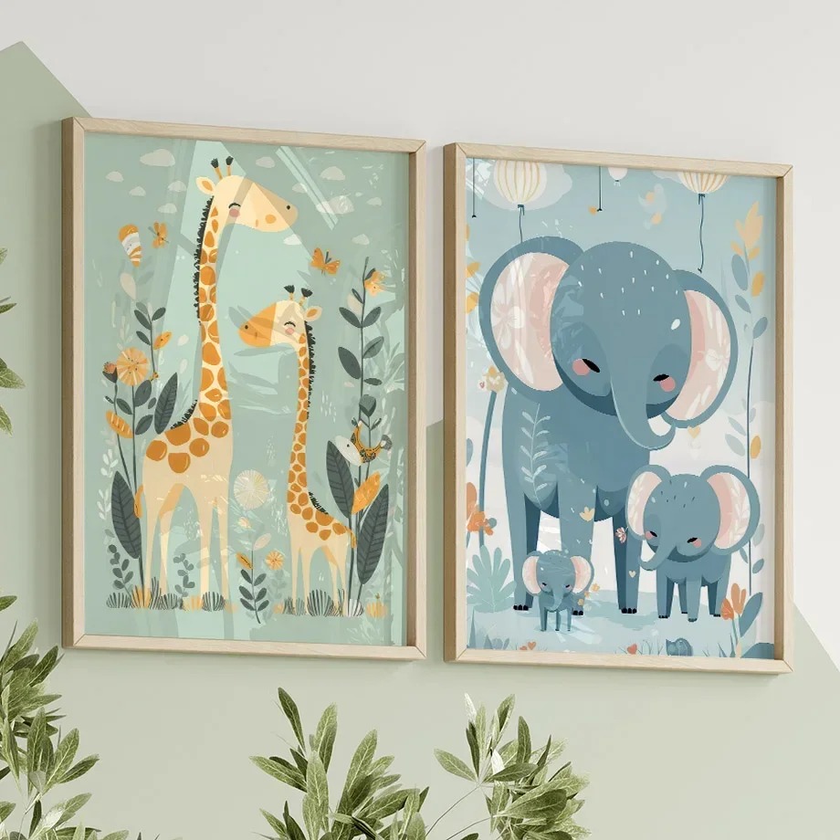 Quadri su tela con leoni, cerv - Baby Nursery Giraffe recensione e prezzo