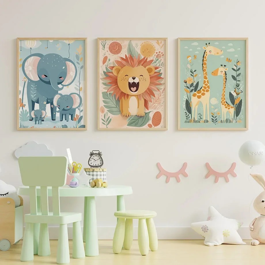 Quadri su tela con leoni, cerv - Baby Nursery Giraffe recensione e prezzo
